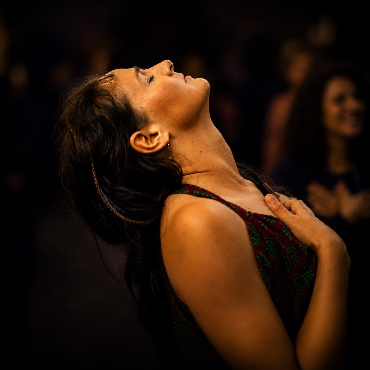 Carolina Casanova at Joe Dispenza during the coherent healing. 