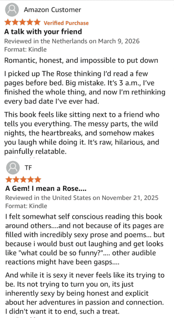 Reviews on Amazon of The Rose written by Carolina Casanova.